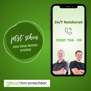 Hinweis auf neue Notdienstnummer.